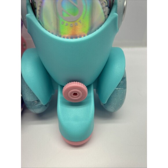 SULIFEEL Rainbow Hearts Adjustable Size XS 9-10 EU 25-28 Girl Roller Skates New - Picture 8 of 14